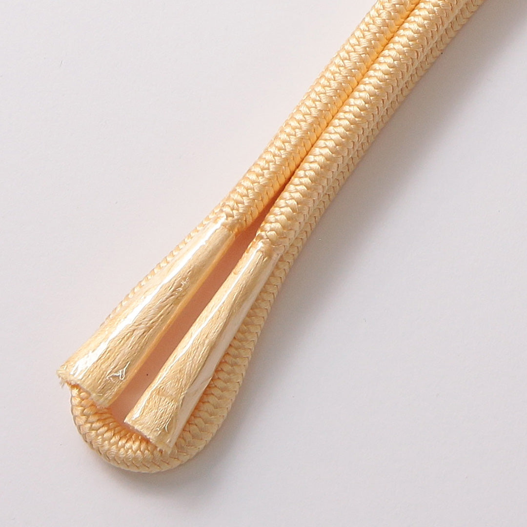 新古品 帯締め 正絹 Nランク 丸組紐 黄系 クリーム系 1236-01423