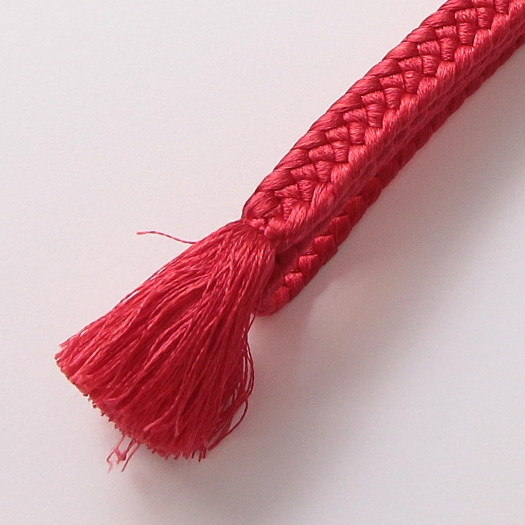 新古品 帯締め 正絹 Nランク 平組紐 ピンク系 1236-01395