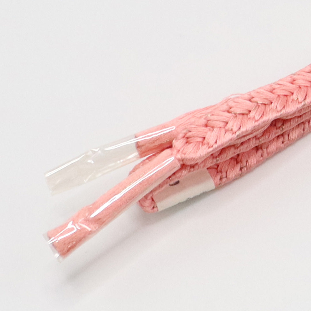 新古品 帯締め 正絹 Nランク 平組紐 ピンク系 白系 1236-01153