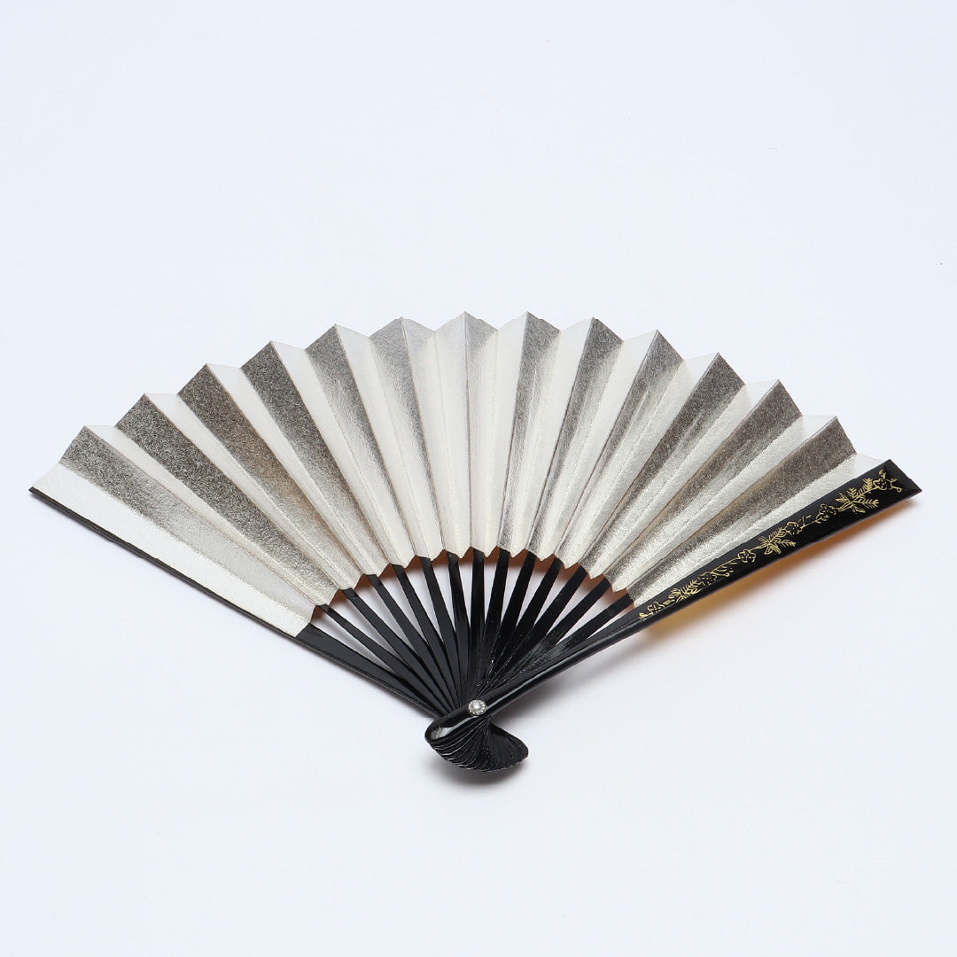 扇子 末広 留袖用 竹製 紙 Sランク 和装小物 金系 銀系 1240-00623