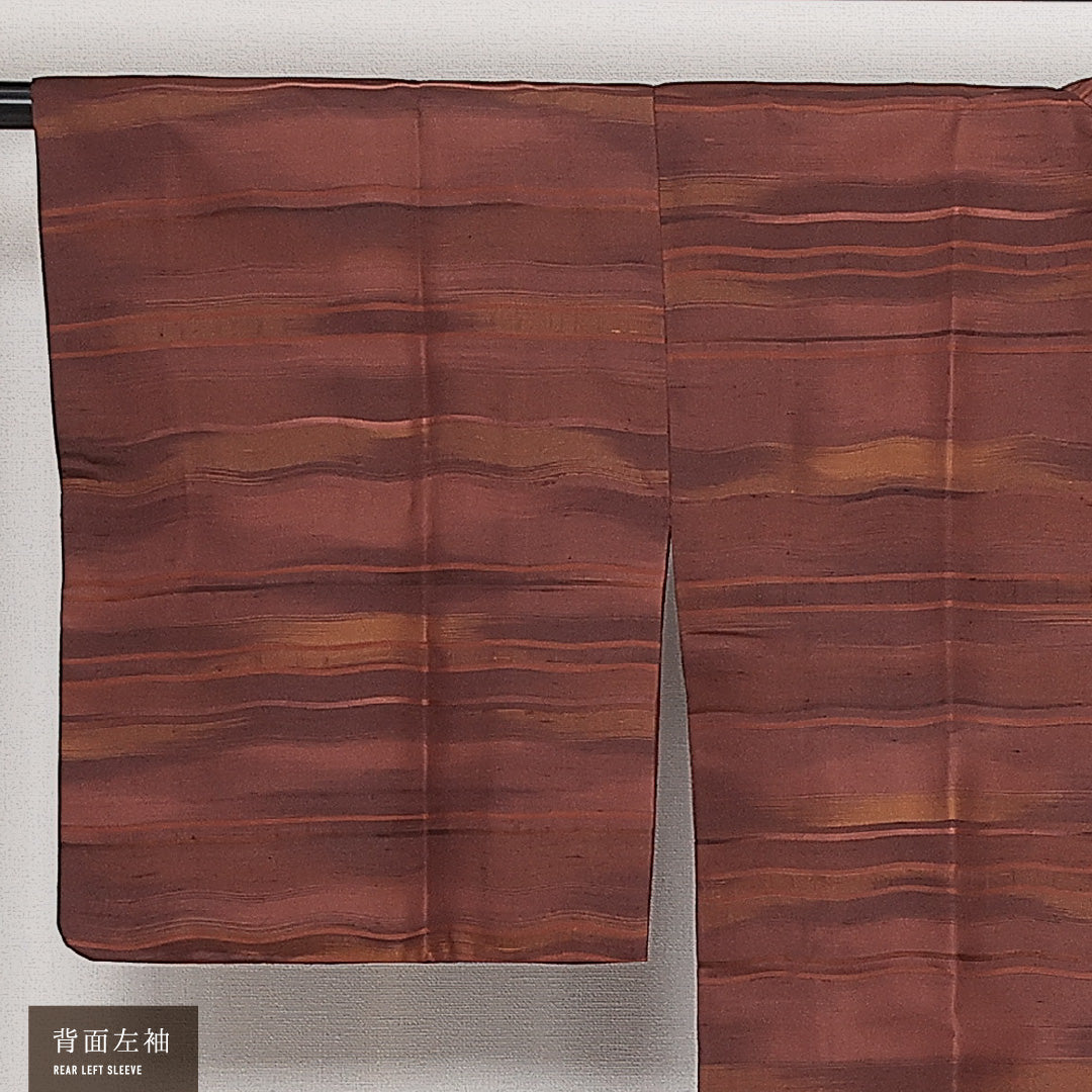道行コート 袷 身丈88cm 裄丈63cm 正絹 Sランク インフォーマル Sサイズ 創作柄 茶系 RP 1237-13885