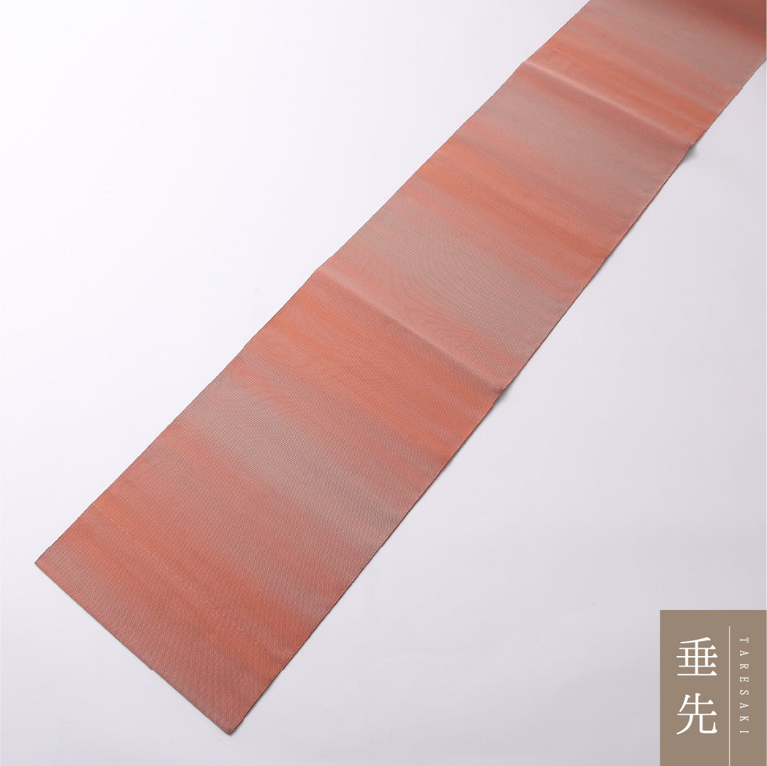 八寸名古屋帯 Aランク 帯丈372cm 正絹 全通 松葉仕立て 織り インフォーマル 抽象柄 朱系 LP 1245-02575