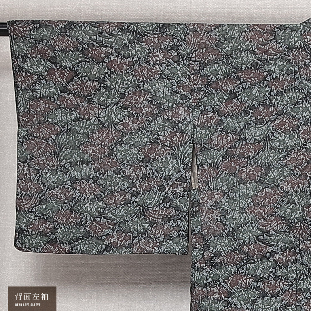 羽織 袷 身丈74cm 裄丈63cm 正絹 Aランク カジュアル Sサイズ 花柄 多色系 HP 1232-13858