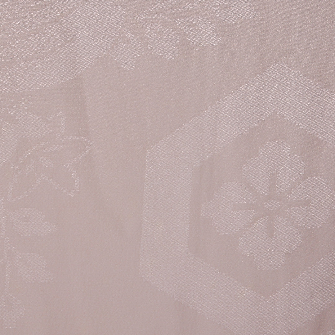振袖用 長襦袢 袷 身丈136cm 裄丈64cm 正絹 Cランク 2XLサイズ 花菱亀甲 桐 ピンク系 LP 1240-12653