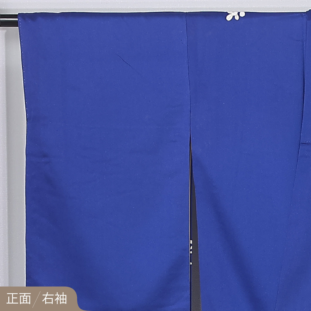 小振袖 身丈168cm 裄丈65cm Aランク 袷 正絹 M 広衿 吉祥文様 古典柄 菊 藤 桔梗 花柄 萩 青系 1213-F0444