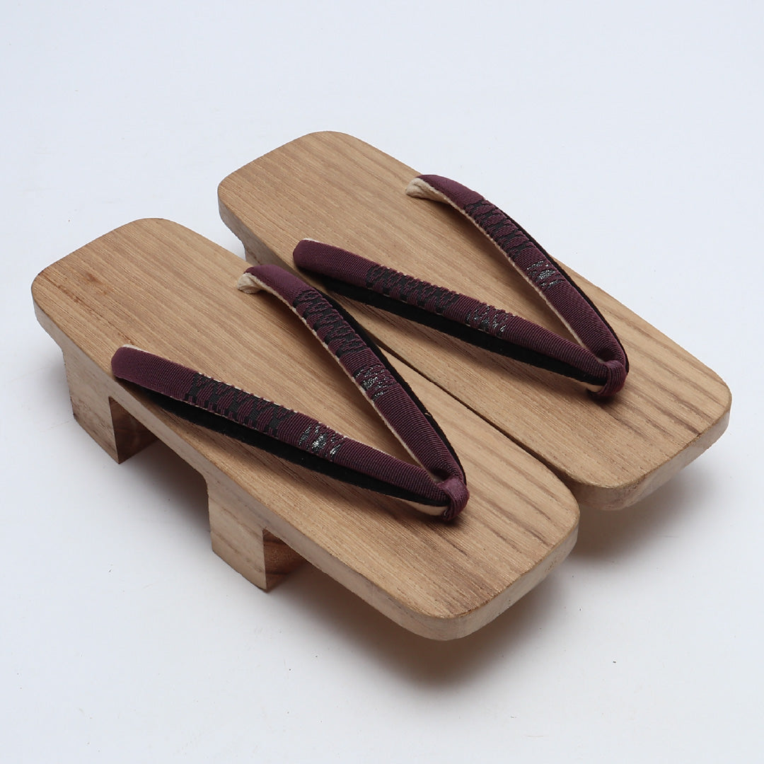未使用品 下駄 カジュアル FREE 木製 Sランク 和装小物 茶系 1244-00792
