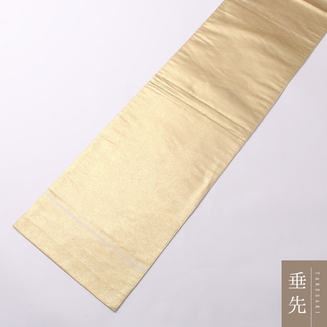 袋帯 帯丈442cm 正絹 ポイント柄 セミフォーマル 創作柄 金系 1243-01537