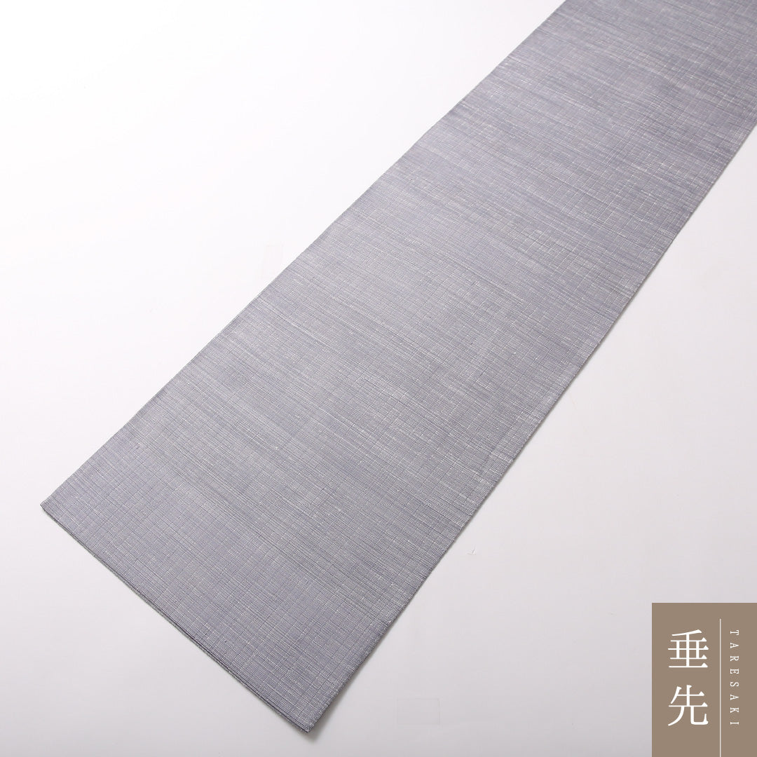 夏物 袋帯 帯丈452cm 正絹 ポイント柄 リバーシブル インフォーマル すくい織 創作柄 落款 グレー系 1243-01714
