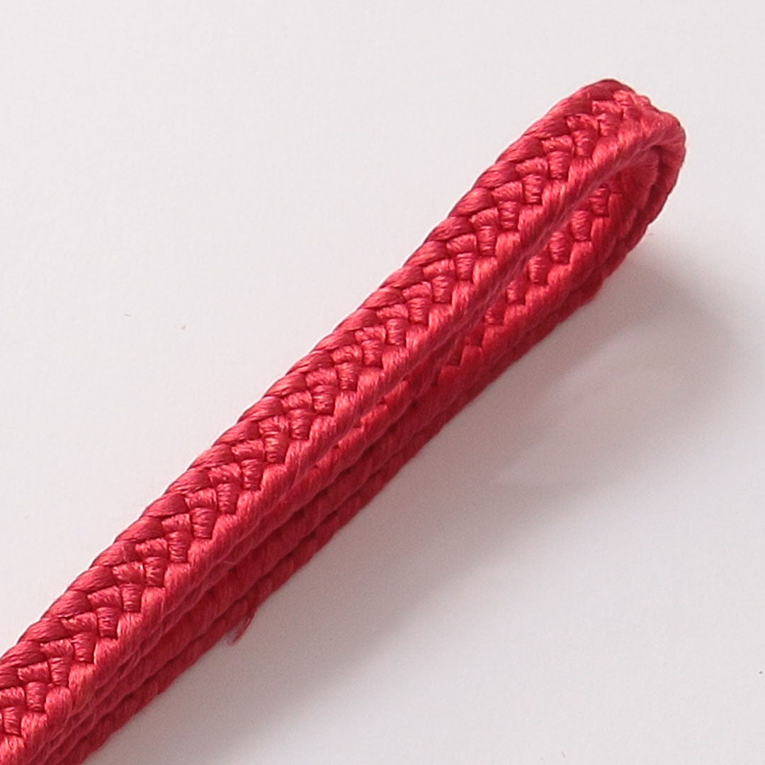 新古品 帯締め 正絹 Nランク 平組紐 ピンク系 1236-01395