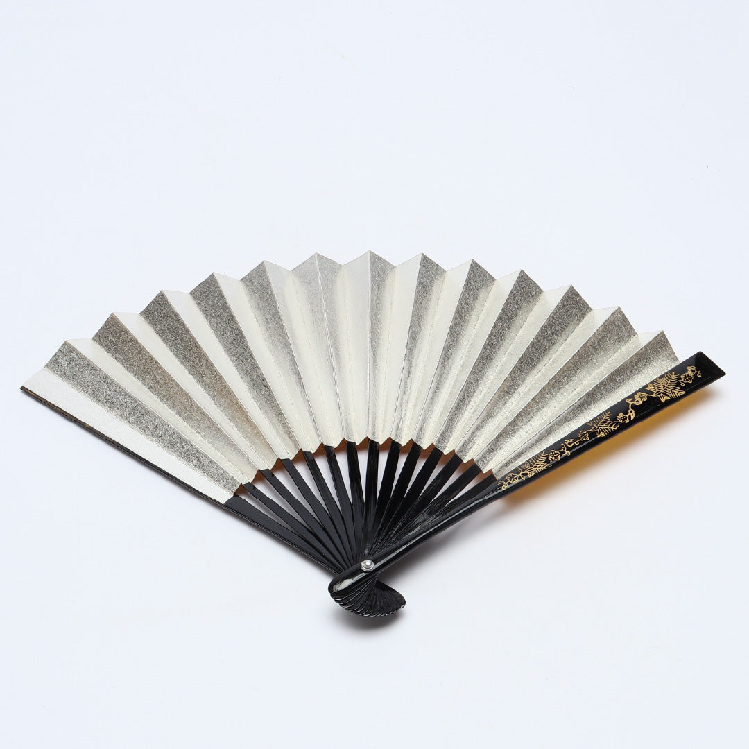 扇子 末広 留袖用 竹製 紙 Sランク 和装小物 金系 銀系 1240-00627