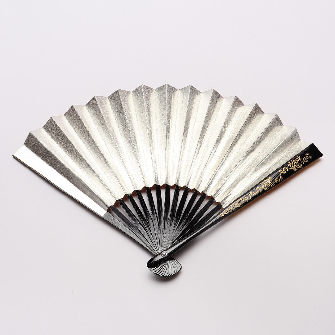 扇子 末広 留袖用 竹製 紙 Sランク 和装小物 金系 銀系 1240-00528