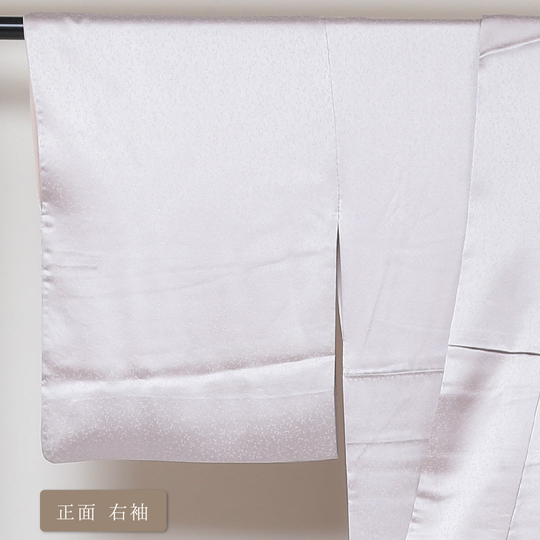 訪問着 袷 身丈161cm 裄丈63cm 正絹 Aランク 一つ紋 (丸に井桁) セミフォーマル 広衿 Lサイズ 金彩 貝合わせ ピンク系 RP 1217-04329