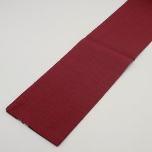 半幅帯 帯丈336cm 正絹 小袋帯 全通 未仕立て カジュアル Aランク 赤系 1225000127312