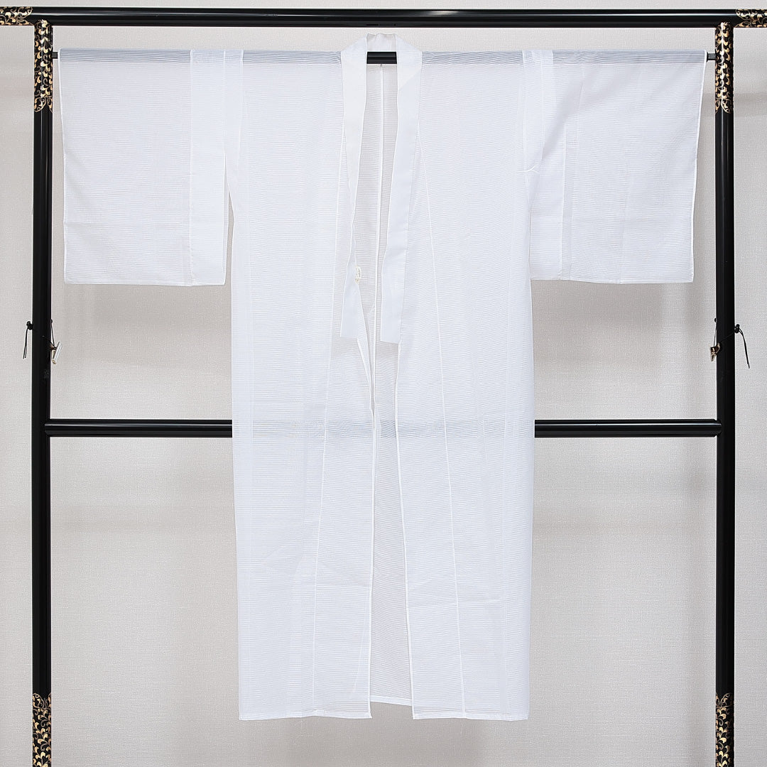 夏物 洗える着物 長襦袢 絽 身丈137cm 裄丈65cm ポリエステル Aランク 2XLサイズ 白系 RP 1239-14563