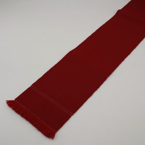 半幅帯 帯丈332cm ポリエステル 単衣帯 全通 未仕立て カジュアル Aランク 赤系 1225000168312