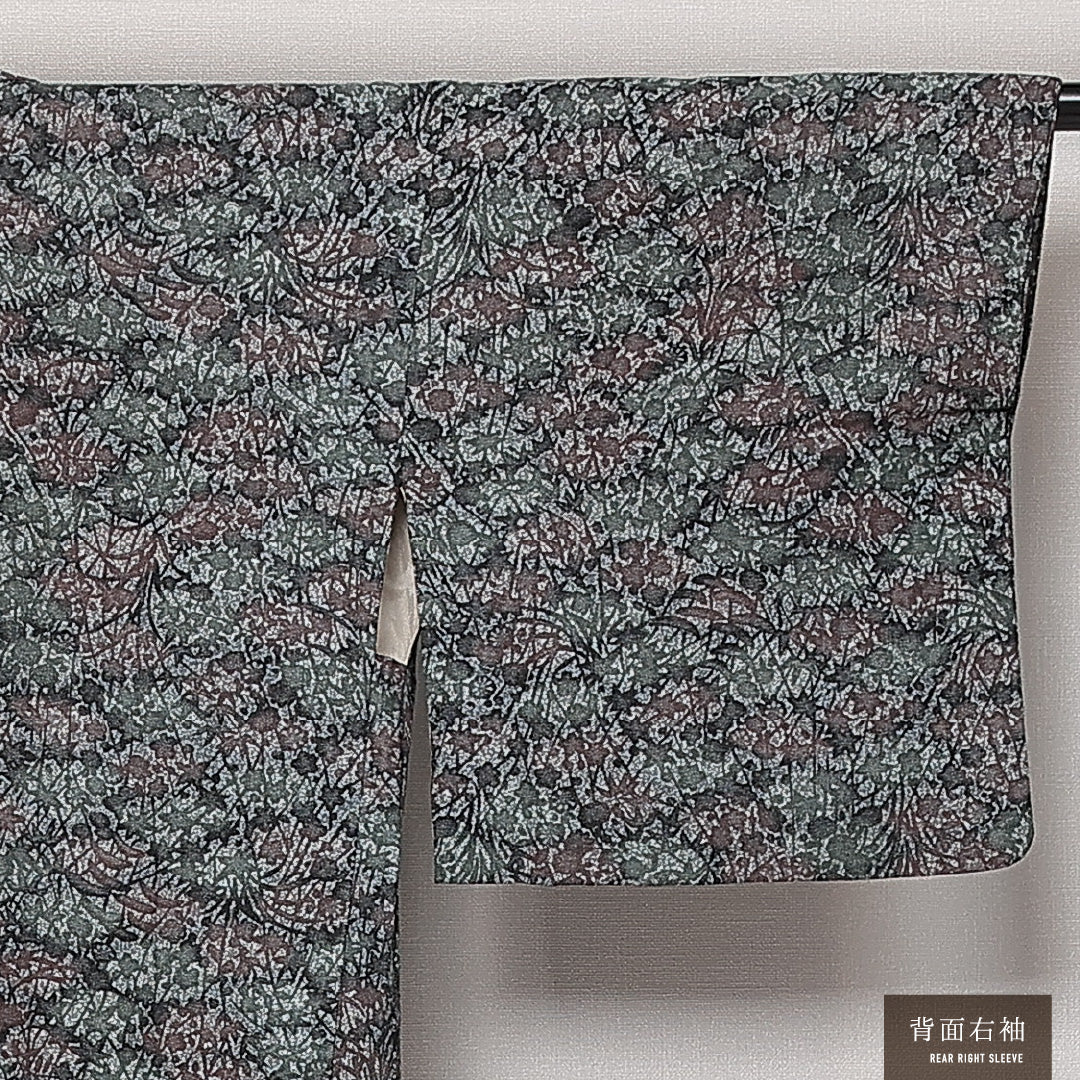 羽織 袷 身丈74cm 裄丈63cm 正絹 Aランク カジュアル Sサイズ 花柄 多色系 HP 1232-13858