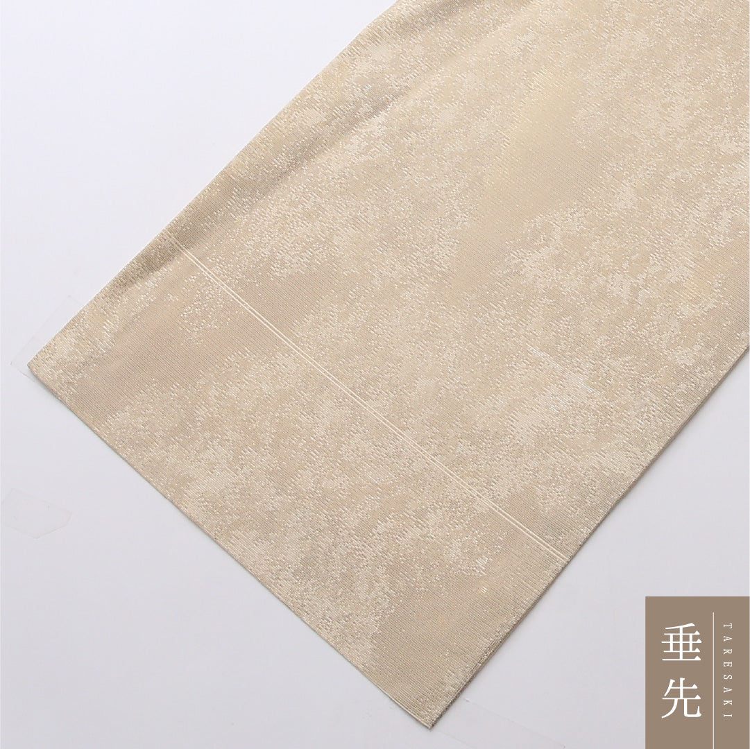 夏物 名古屋帯 六通 帯丈356cm カジュアル Bランク 正絹 紗 綴れ織 花柄 クリーム系 1224-02427