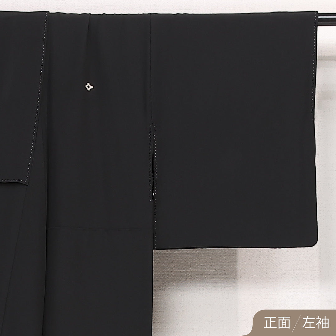 黒留袖 五つ紋 井桁 鶴見 保次 身丈148cm 裄丈63cm Sランク 正絹 袷 比翼 広衿 XS 作家物 落款 加賀友禅 フォーマル 幻想的 重厚感 黒系 1211-F0583