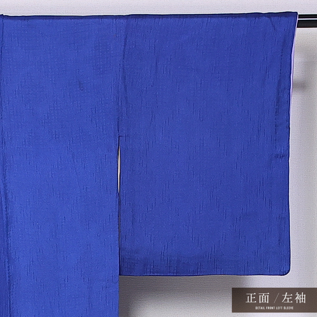 色無地 身丈153cm 裄丈64cm S 正絹 Bランク 袷 広衿 地紋あり 1214-11336