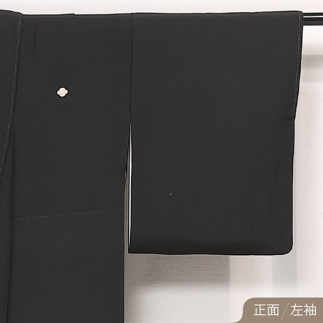 黒留袖 五つ紋 木瓜 香峯 身丈160cm 裄丈64.5cm Cランク 正絹 袷 比翼 広衿 L 落款 加賀友禅 鶴 牡丹 フォーマル 華やか 気品 黒系 1211-F0586