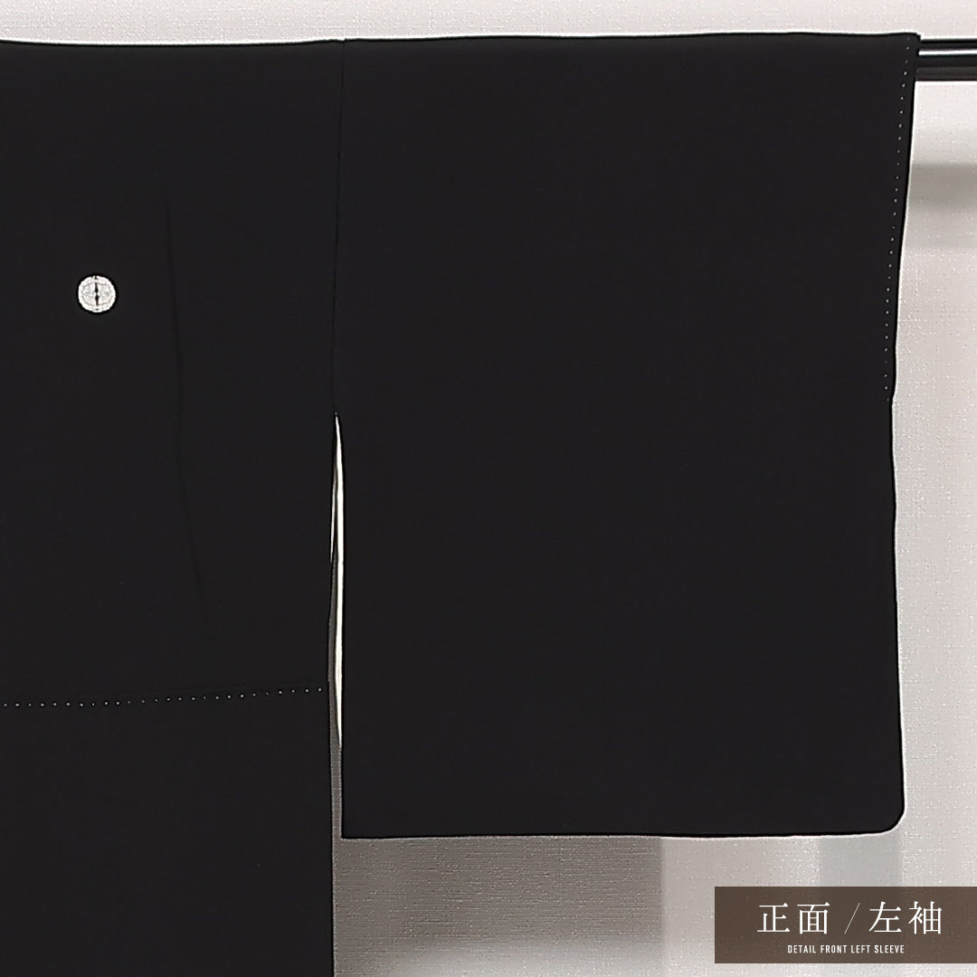 黒留袖 五つ紋 向かい蝶 身丈152cm 裄丈65cm Sランク 正絹 袷 比翼 広衿 S 落款 証紙 加賀友禅 茶屋辻 フォーマル 幻想的 重厚感 黒系 1211-F0561