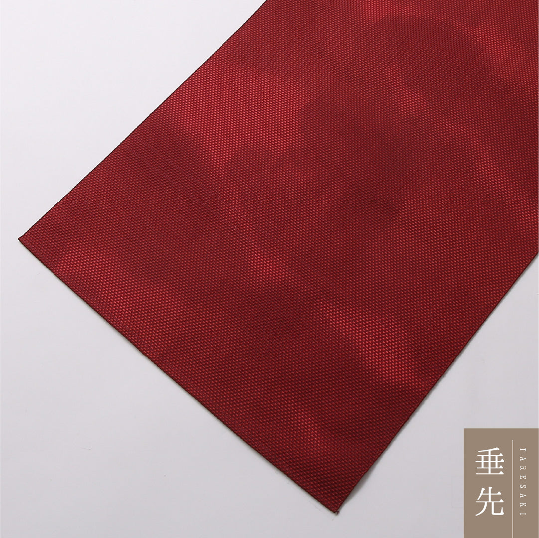 八寸名古屋帯 Aランク 帯丈352cm 正絹 全通 松葉仕立て 織り カジュアル 無地 赤系 LP 1245-02875