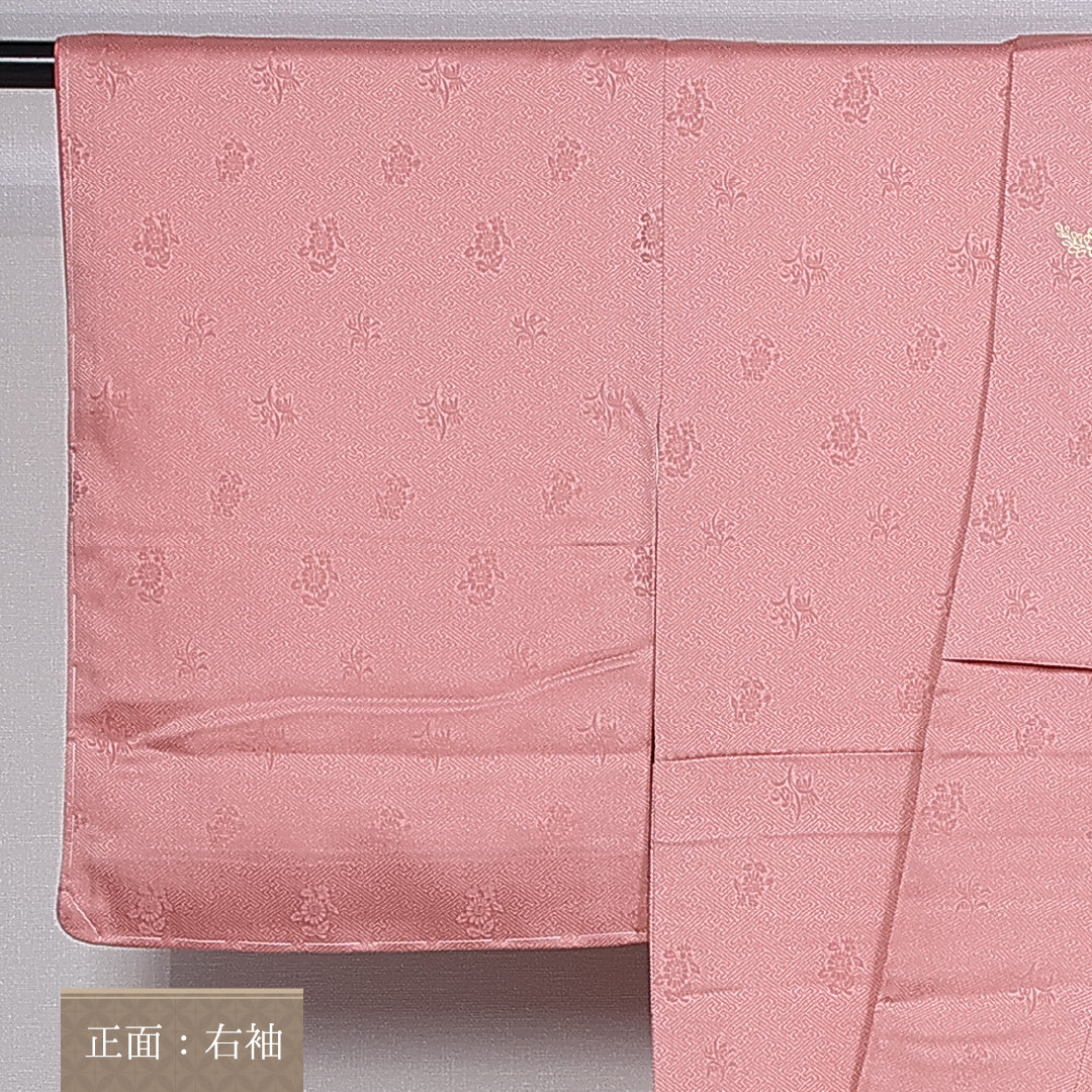 訪問着 身丈164cm 裄丈62.5cm 正絹 Sランク 袷 広衿 蝶 橘 菊 紋意匠 金彩 1212-10364