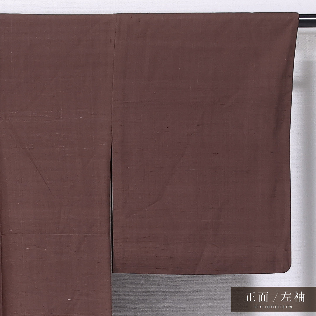 色無地 袷 身丈161cm 裄丈65cm 正絹 Sランク インフォーマル 広衿 Lサイズ 無地 茶系 RP 1219-11630