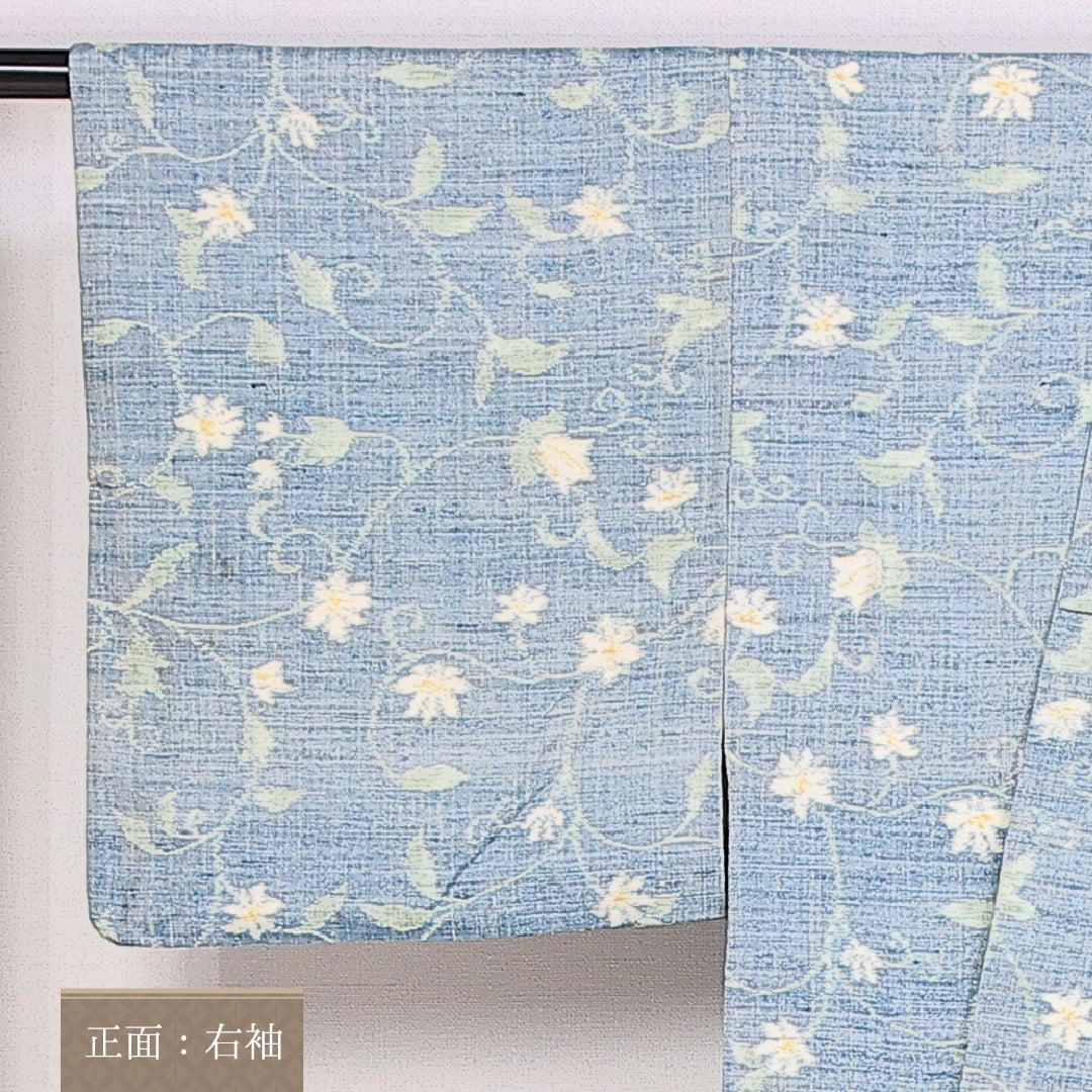 紬 身丈157cm 裄丈63cm Cランク 袷 正絹 広衿 真綿紬 1216-10128