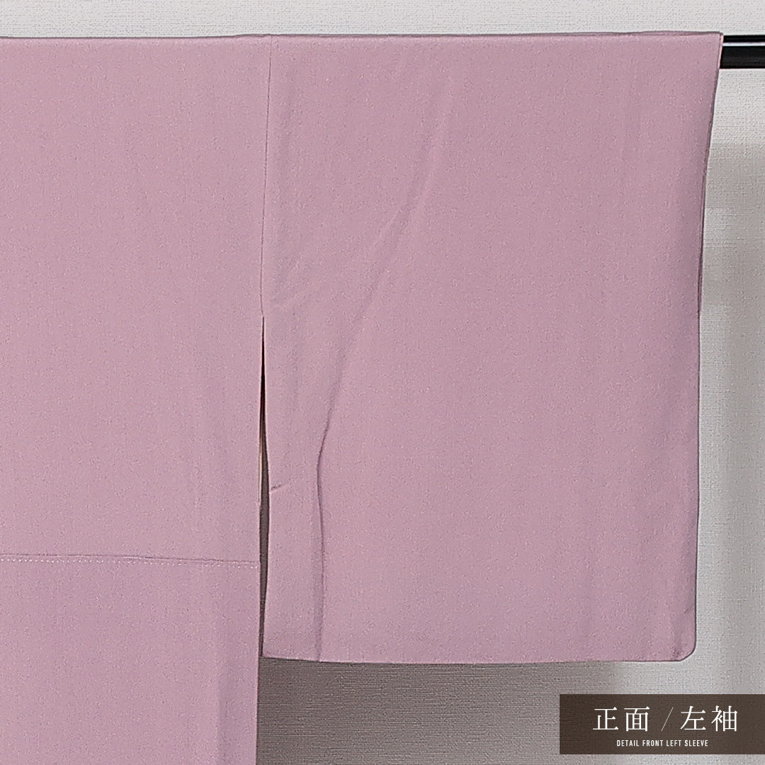 付下げ 袷 身丈153cm 裄丈64cm 正絹 Cランク 一つ紋 (上り藤) セミフォーマル 広衿 Sサイズ 花柄 ピンク系 HP 1218-14377