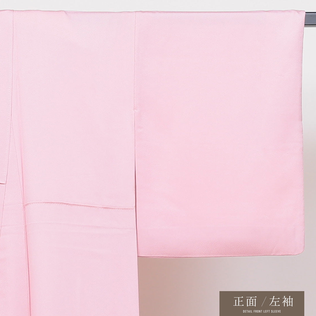 色留袖 一つ紋 五三桐 身丈163cm 裄丈66cm Sランク 正絹 袷 広衿 L 茶屋辻 セミフォーマル ピンク系 1211-F0124