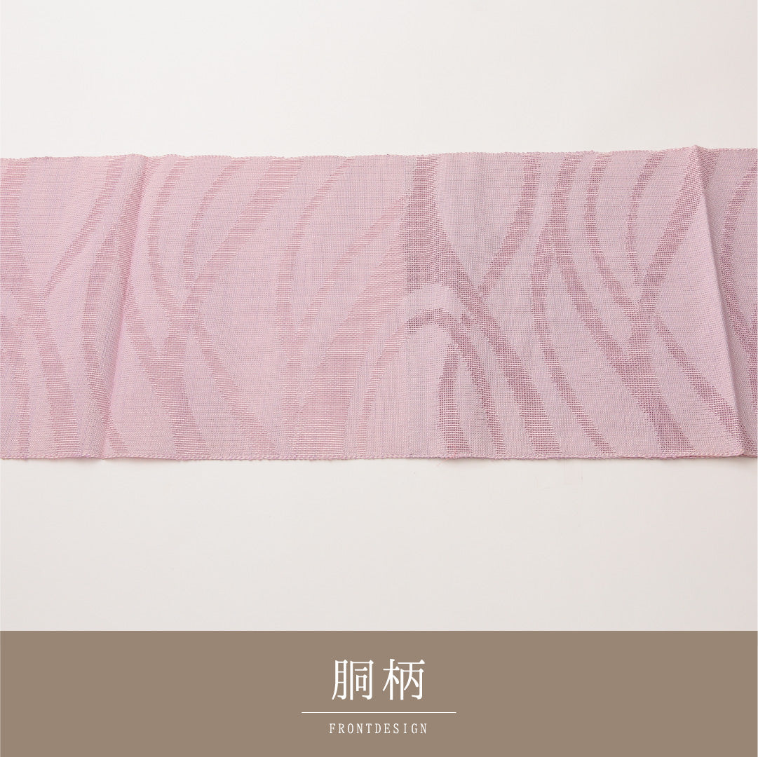 八寸名古屋帯 （夏帯） 帯丈354cm 正絹 六通 松葉仕立て 織り カジュアル 創作柄 紫系 RP 1245-02016