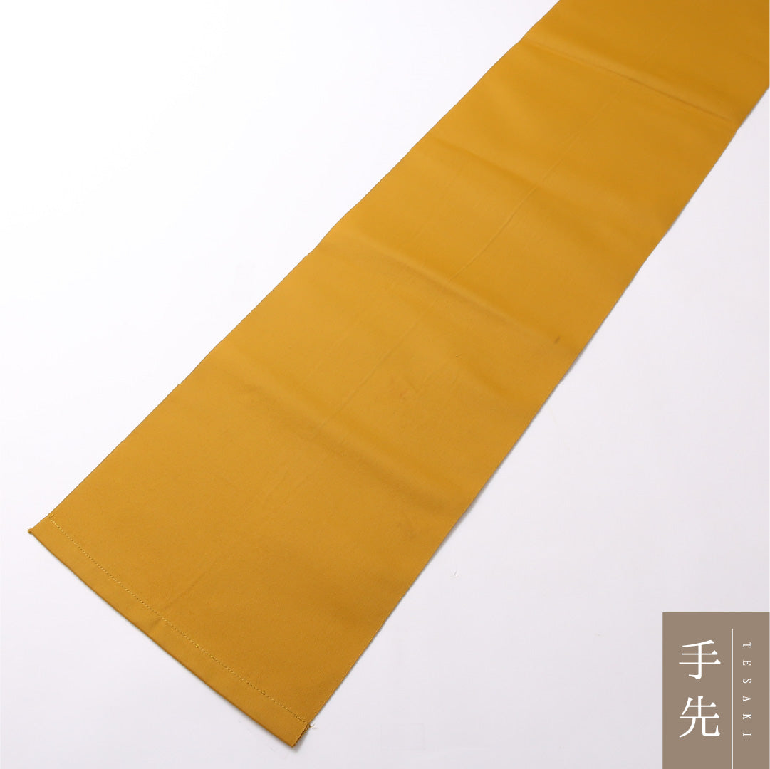 八寸名古屋帯 Aランク 帯丈344cm 正絹 ポイント柄 開き仕立て 織り セミフォーマル 扇流し 黄系 RP 1245-02994