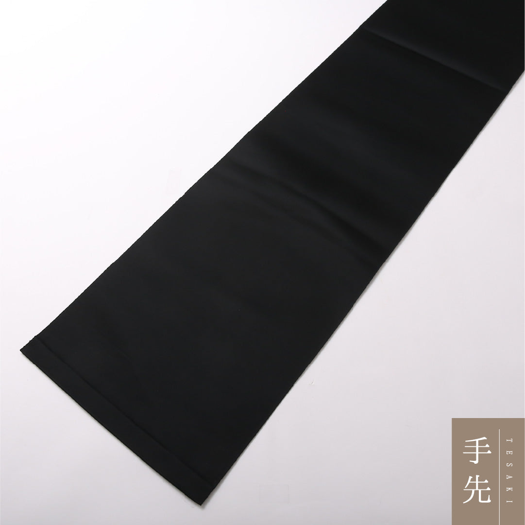 八寸名古屋帯 Sランク 帯丈338cm 正絹 ポイント柄 開き仕立て 織り インフォーマル 牡丹 黒系 RP 1245-03093