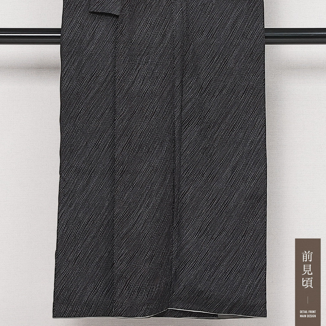 アンティーク 小紋 袷 身丈141cm 裄丈61cm 正絹 Aランク バチ衿 XSサイズ 創作柄 グレー系 HP 1221-13968
