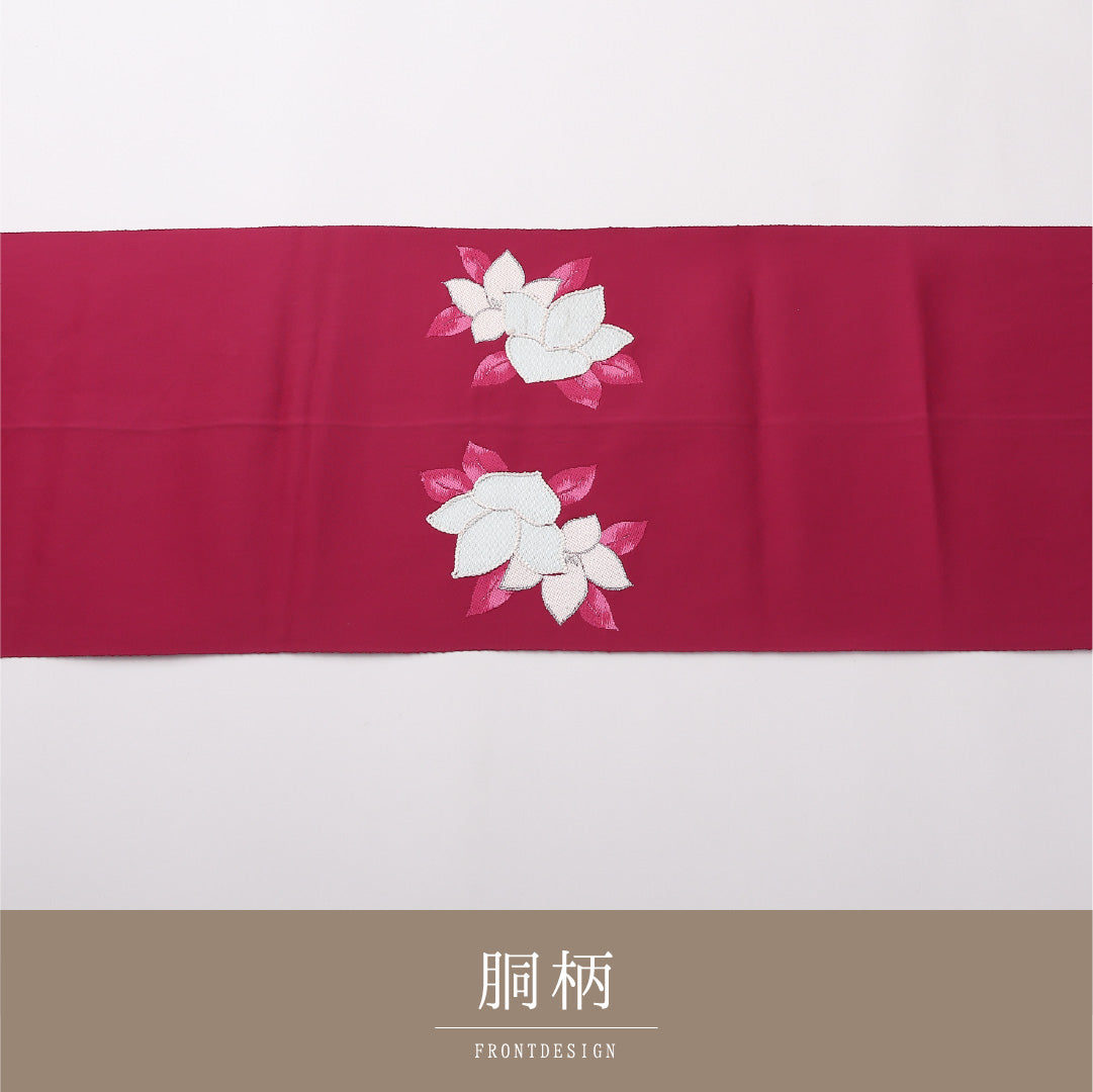 八寸名古屋帯 Aランク 帯丈344cm 正絹 ポイント柄 松葉仕立て 織り カジュアル 花柄 ピンク系 LP 1245-02329