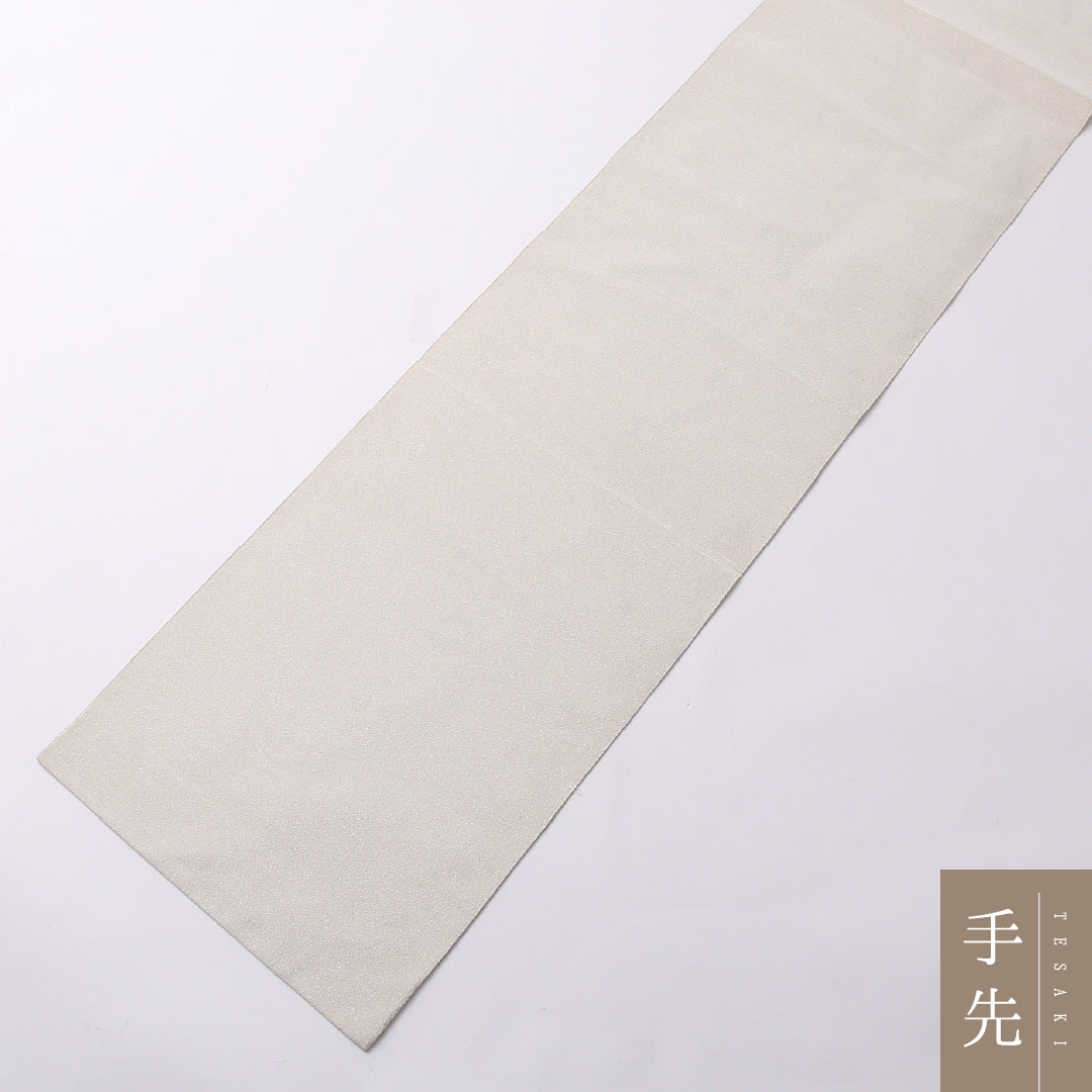 袋帯 帯丈456cm 正絹 ポイント柄 フォーマル 綴れ織 宝相華 白系 1243-01533