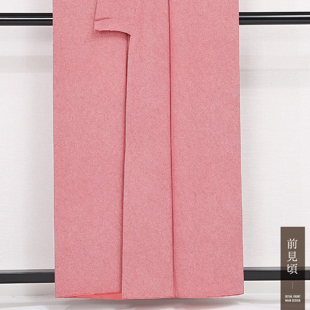 江戸小紋 (鮫) 袷 身丈157cm 裄丈63cm 正絹 Sランク インフォーマル 広衿 Mサイズ 赤系 RP 1220-13182