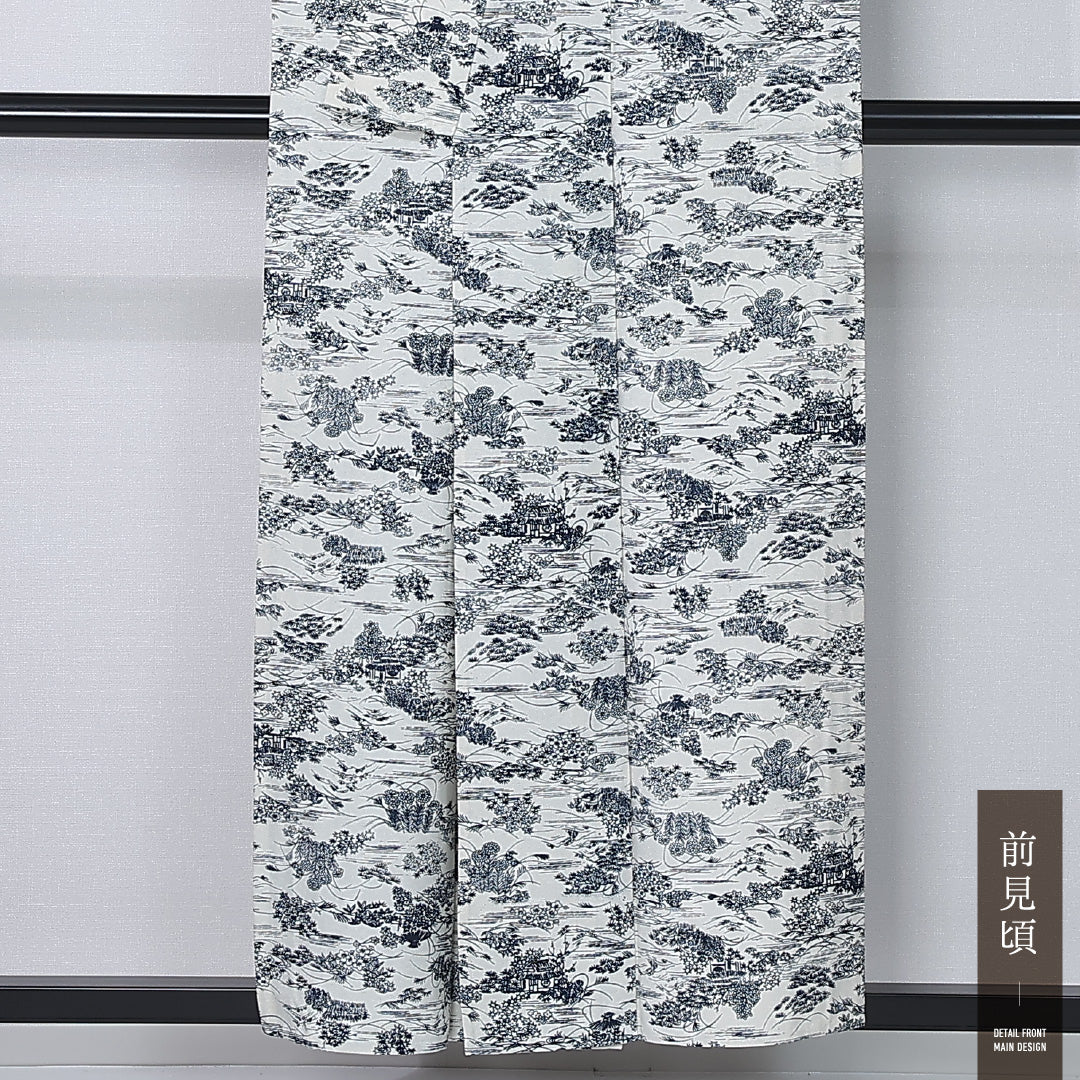 小紋 身丈154cm 裄丈62cm Sランク S 正絹 単衣 広衿 茶屋辻 カジュアル 白系 1215-12223