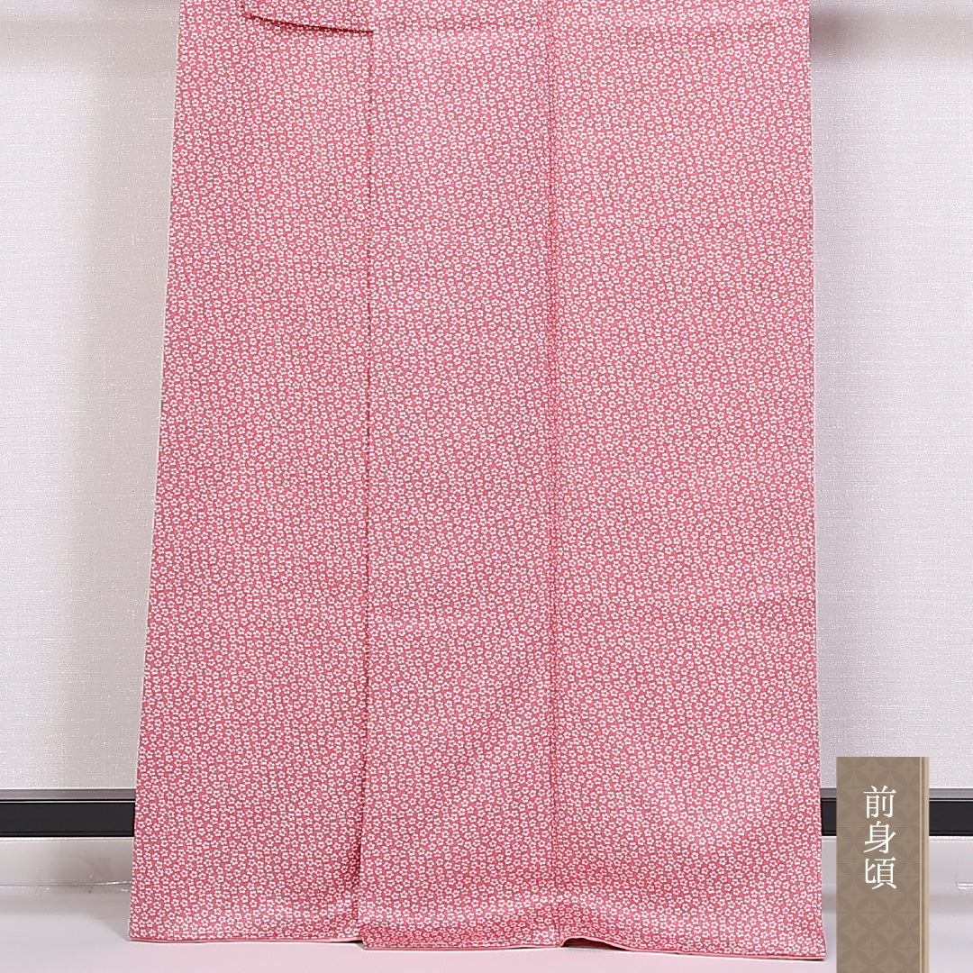 江戸小紋 身丈163cm 裄丈64cm Sランク 袷 正絹 広衿 小桜 しつけ糸 1262-10036