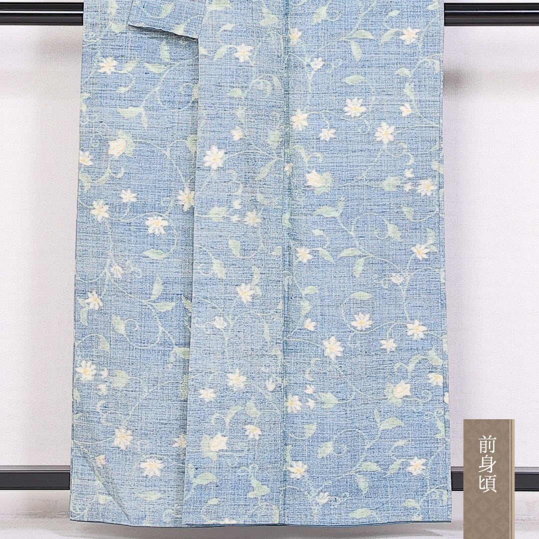 紬 身丈157cm 裄丈63cm Cランク 袷 正絹 広衿 真綿紬 1216-10128
