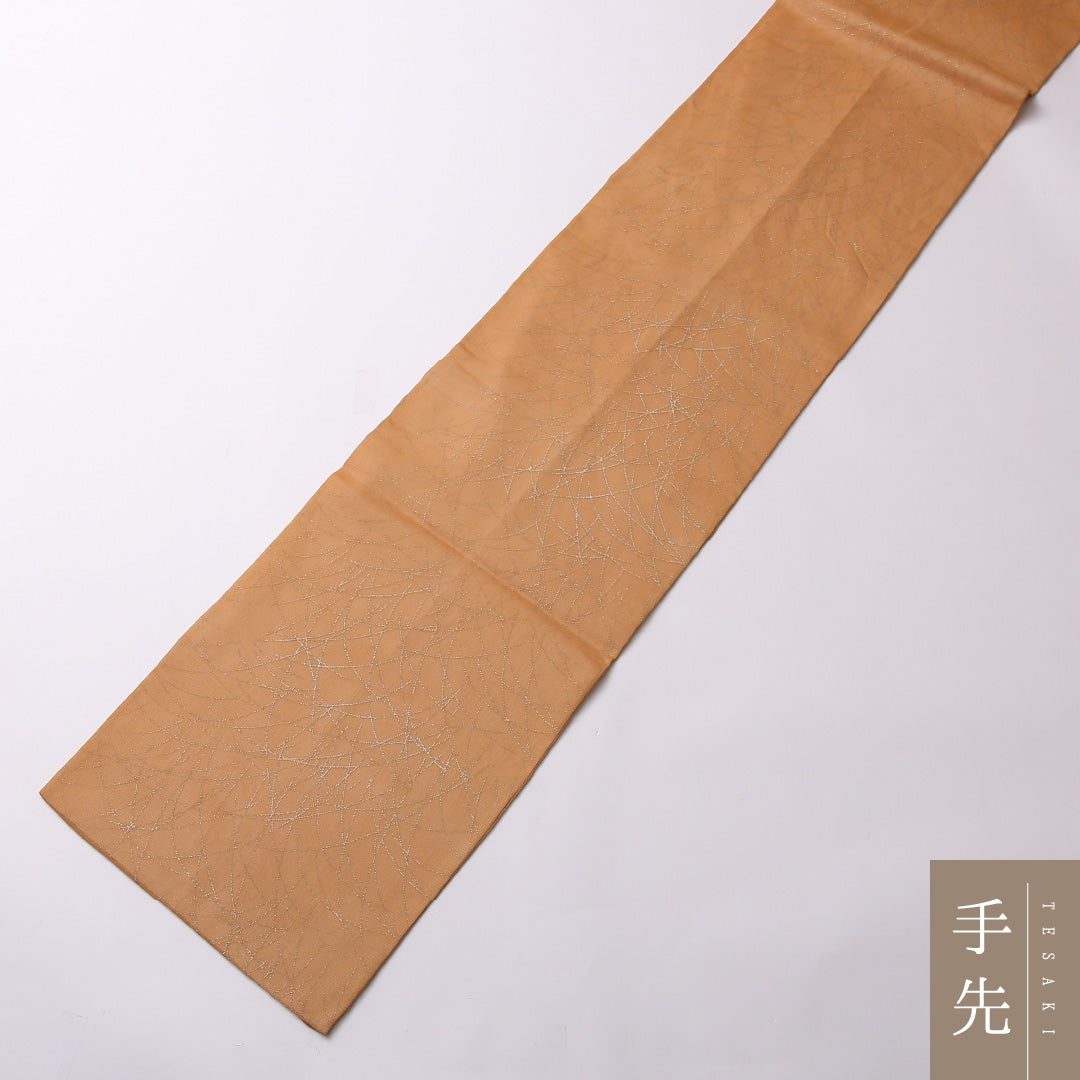 夏物 袋帯 帯丈464cm 正絹 ポイント柄 インフォーマル 琳派 丸文 杜若 椿 朱系 1243-01552