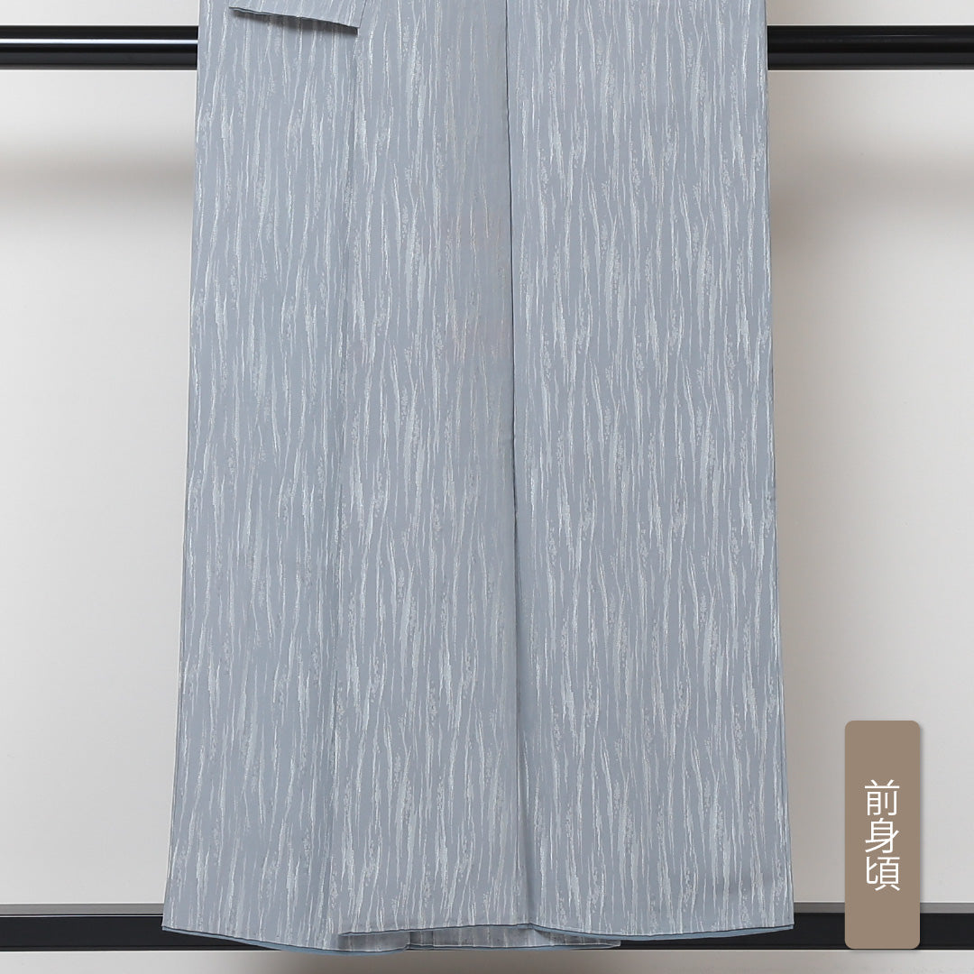 小紋 袷 身丈152cm 裄丈63cm 正絹 Sランク インフォーマル 広衿 Sサイズ 織り出し 創作柄 グレー系 PO 1221-01620