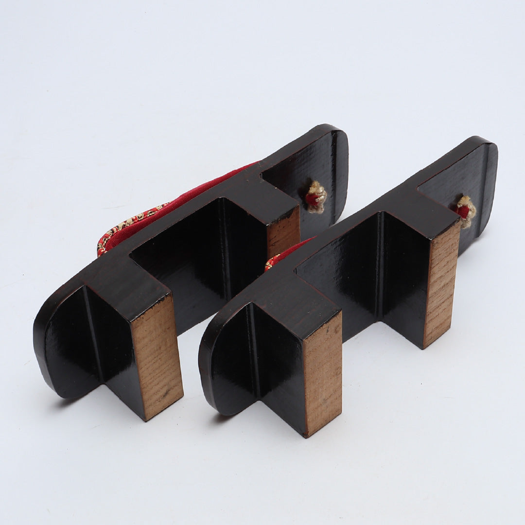 未使用品 下駄 カジュアル S 木製 Aランク 和装小物 茶系 1244-00774