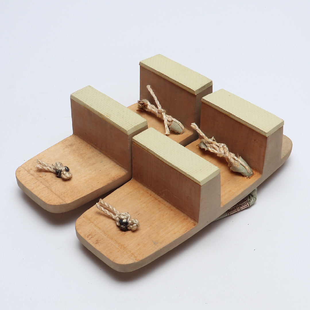 未使用品 下駄 カジュアル S 木製 Aランク 和装小物 茶系 1244-00771