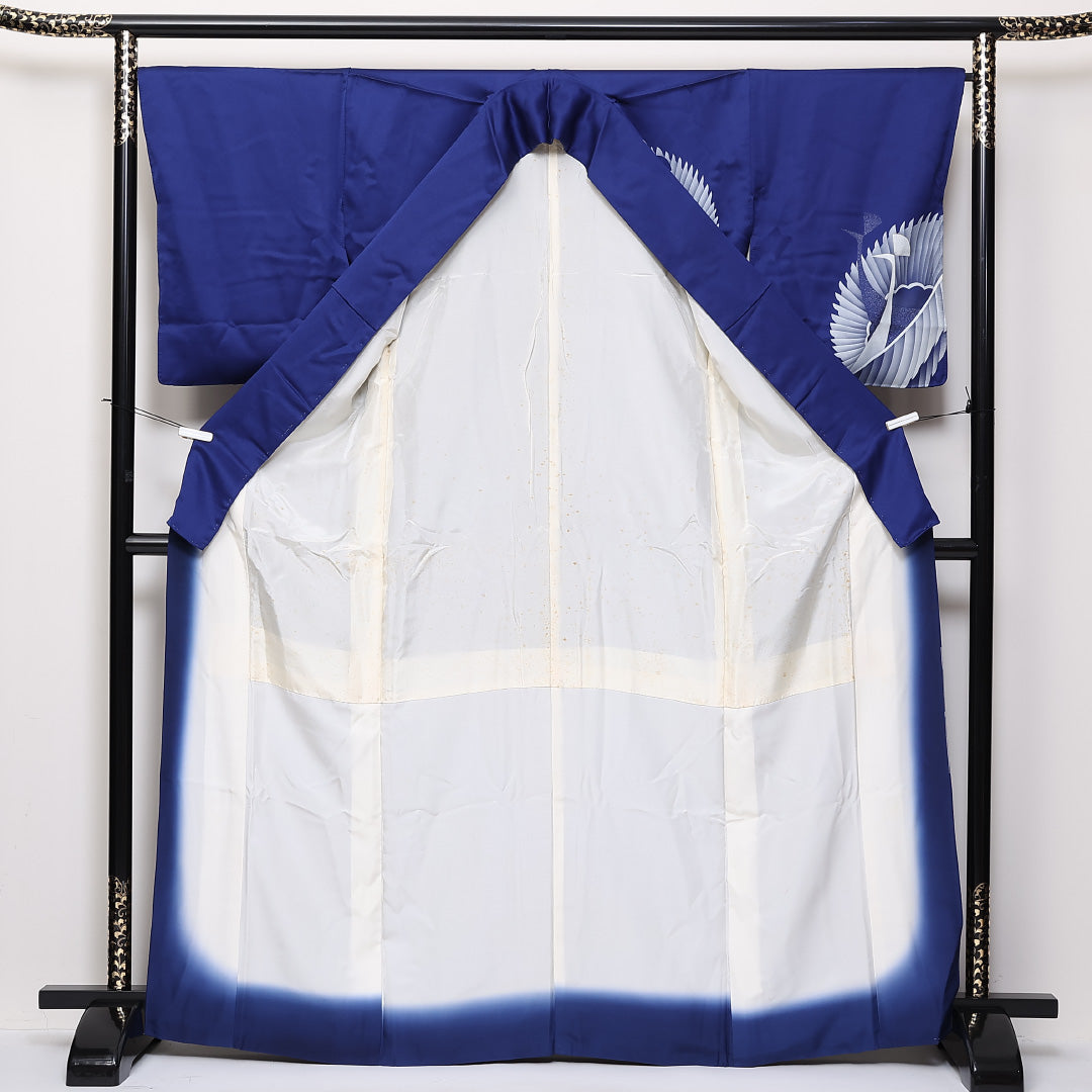 訪問着 袷 身丈167cm 裄66.5cm 正絹 孔雀 Bランク 1212-00699