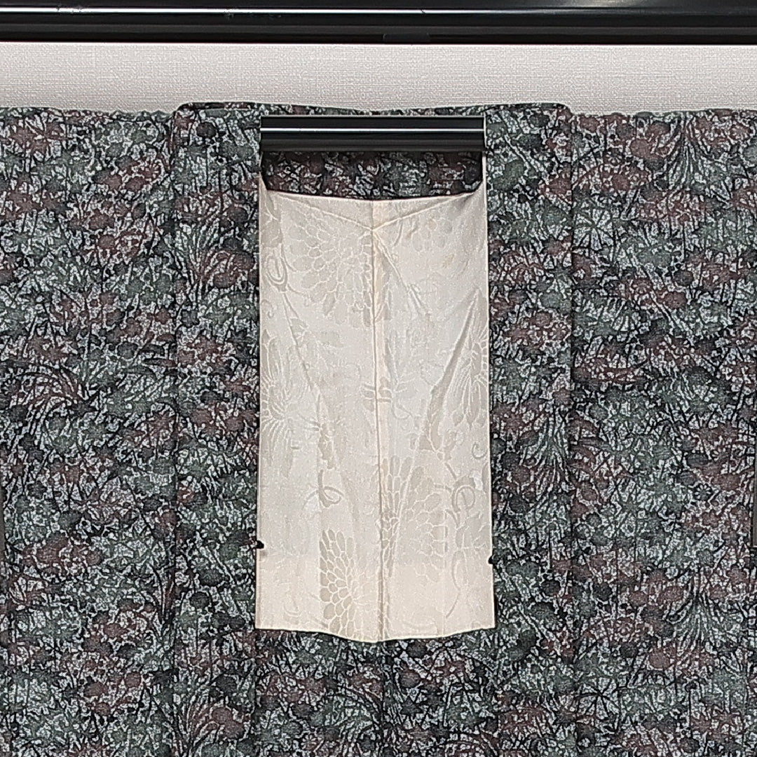 羽織 袷 身丈74cm 裄丈63cm 正絹 Aランク カジュアル Sサイズ 花柄 多色系 HP 1232-13858