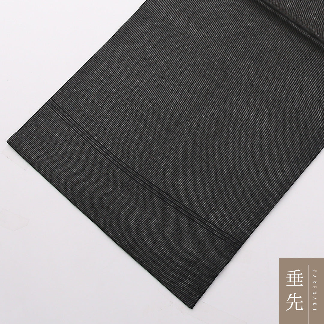未使用品 九寸名古屋帯 （夏帯） Nランク 帯丈351cm 正絹 ポイント柄 名古屋仕立て 織り インフォーマル 花柄 黒系 RP 1245-02377