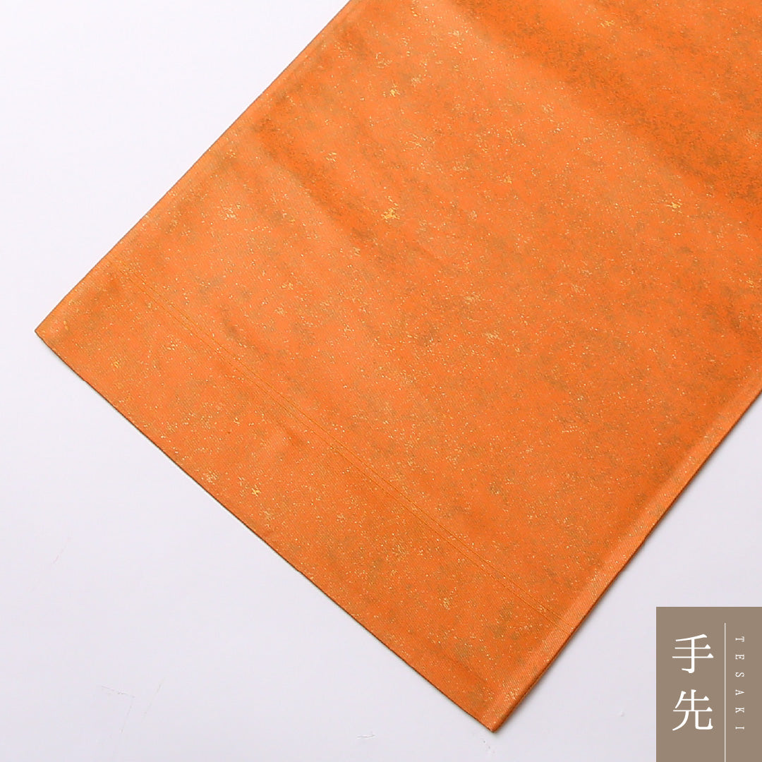 袋帯 帯丈440cm ポイント柄 未仕立て フォーマル Sランク 正絹 唐織 杜若 古典的 鮮やか 朱系 1223-01526