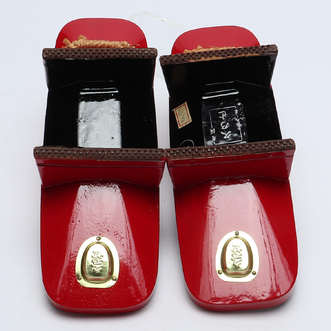 未使用品 下駄 カジュアル S 木製 Aランク 和装小物 黒系 1244-00763